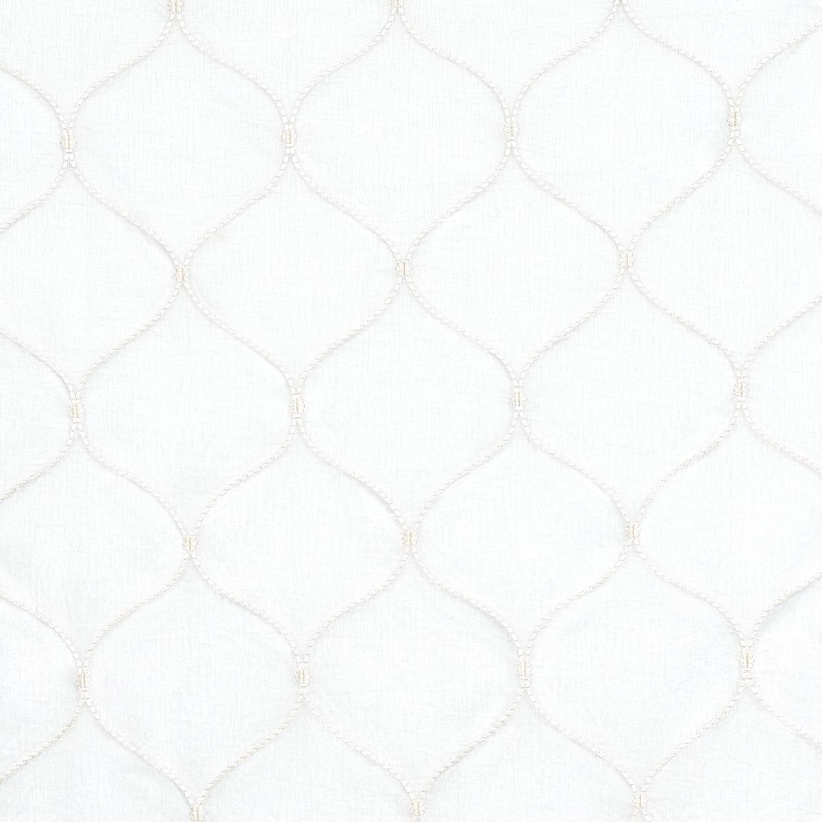 SCHUMACHER CELENA SHEER EMBROIDERY PEARL FABRIC | Atlanta Fabrics
