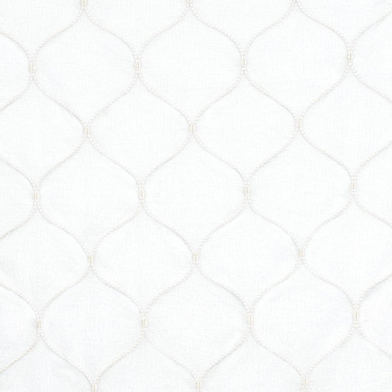 SCHUMACHER CELENA SHEER EMBROIDERY PEARL FABRIC | Atlanta Fabrics
