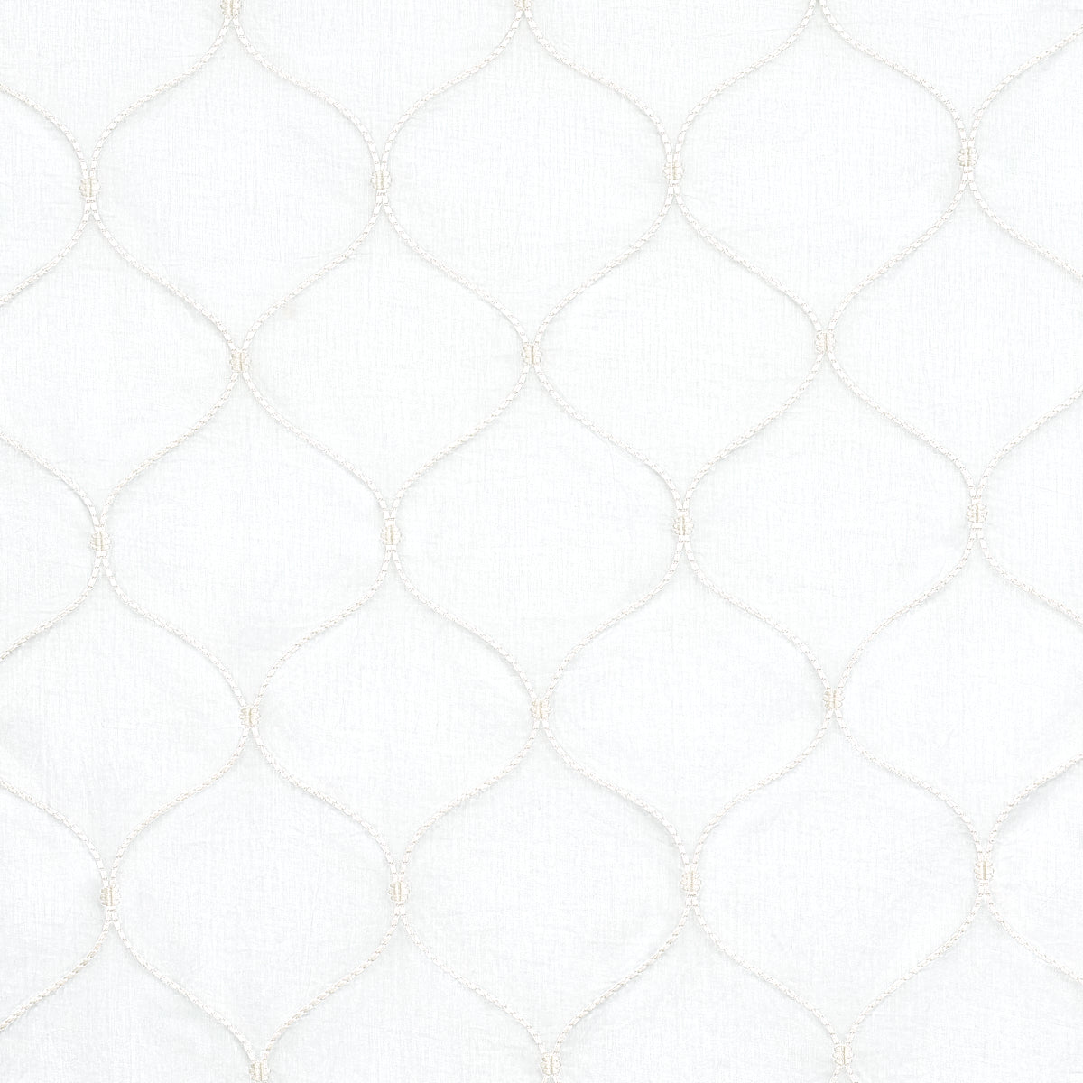 Schumacher CELENA SHEER EMBROIDERY PEARL Fabric | Atlanta Fabrics