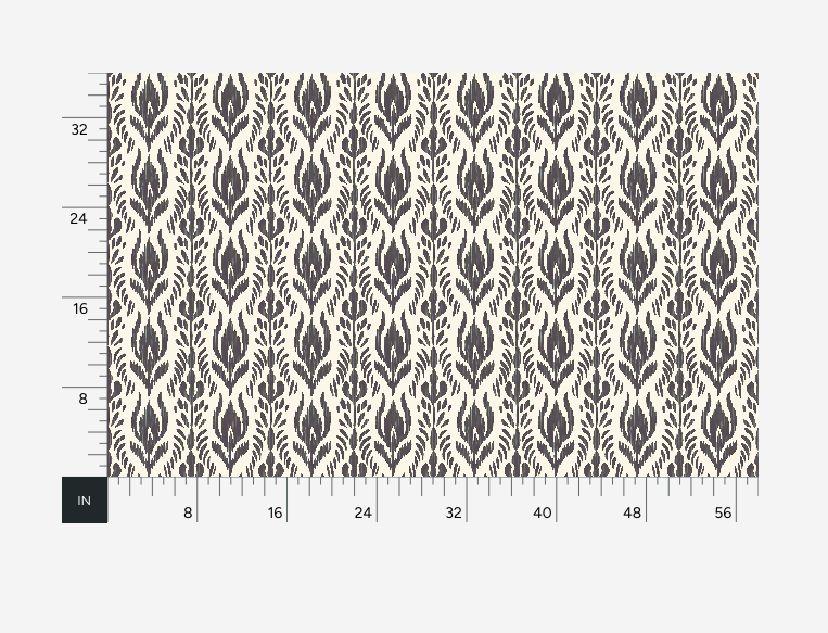 William West Designs Aspen Ikat Charcoal Fabric | Atlanta Fabrics
