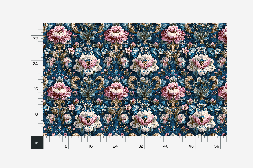 Atlanta Fabrics Hearthside Blossom Blueberry Fabric | Atlanta Fabrics