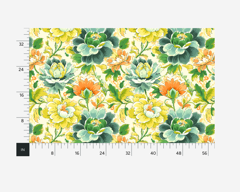 Atlanta Fabrics Gypsy Garden Yellow Fabric | Atlanta Fabrics