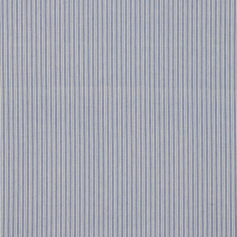 Schumacher WELLFLEET TICKING STRIPE PACIFIC Fabric | Atlanta Fabrics
