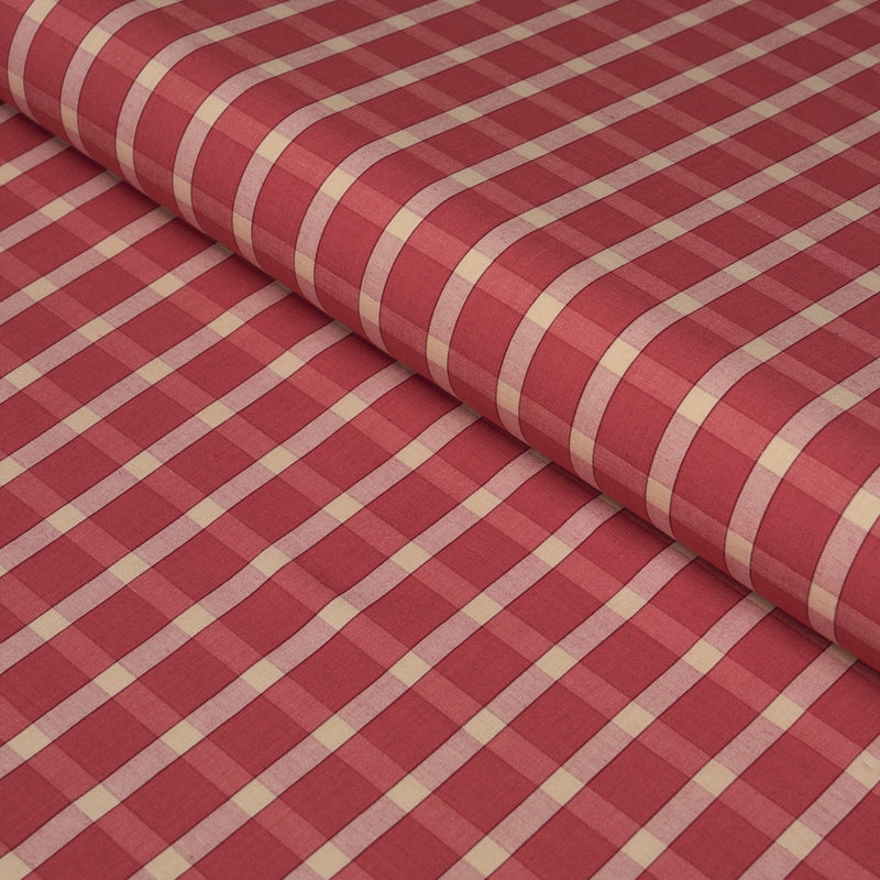 Schumacher PORTSMITH CHECK BERRY Fabric | Atlanta Fabrics