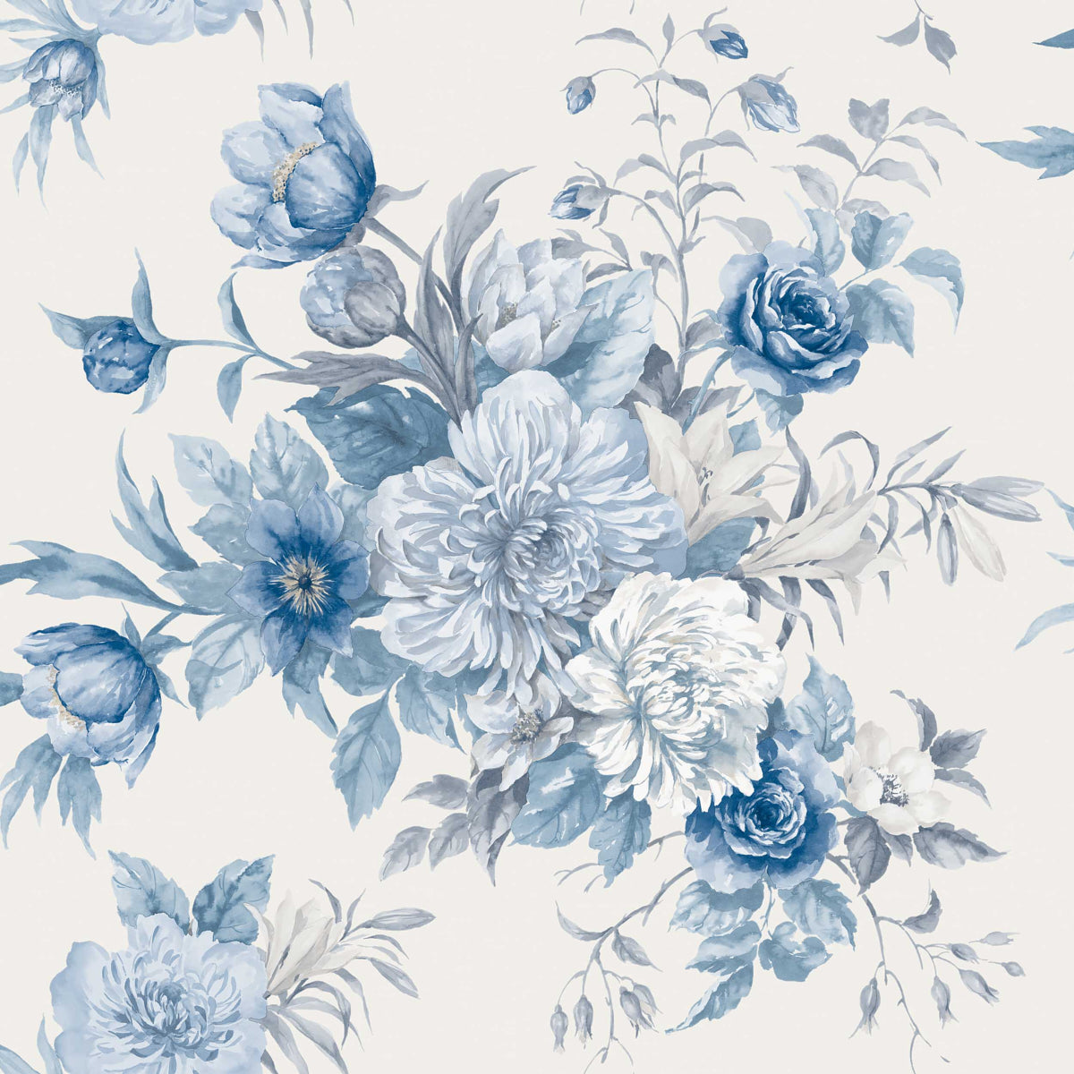 FLORAL CHARM BLUE AND WHITE