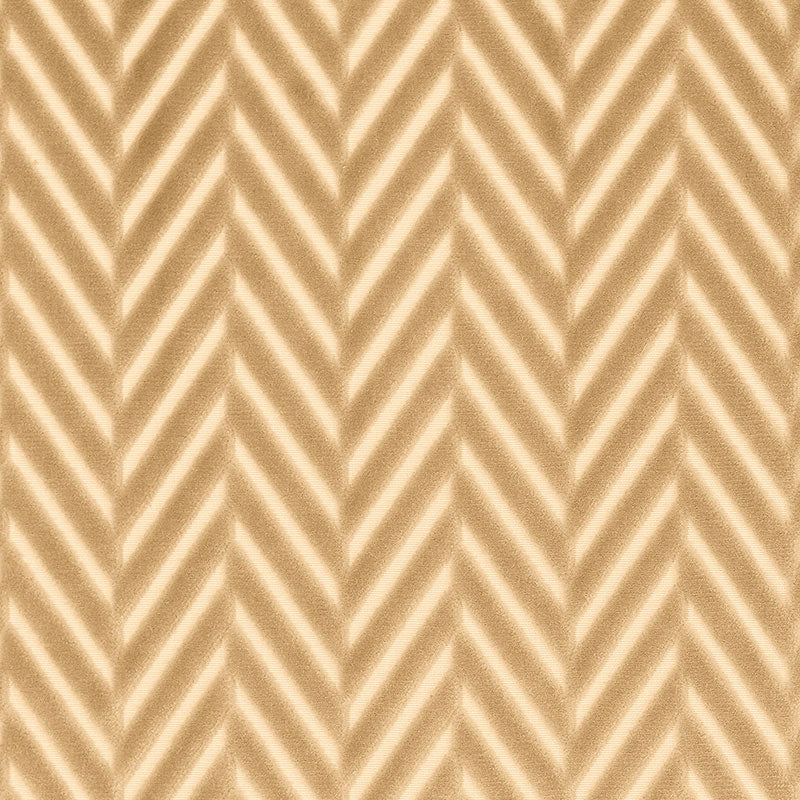 Schumacher REGENT VELVET HERRINGBONE CHAMPAGNE Fabric | Atlanta Fabrics