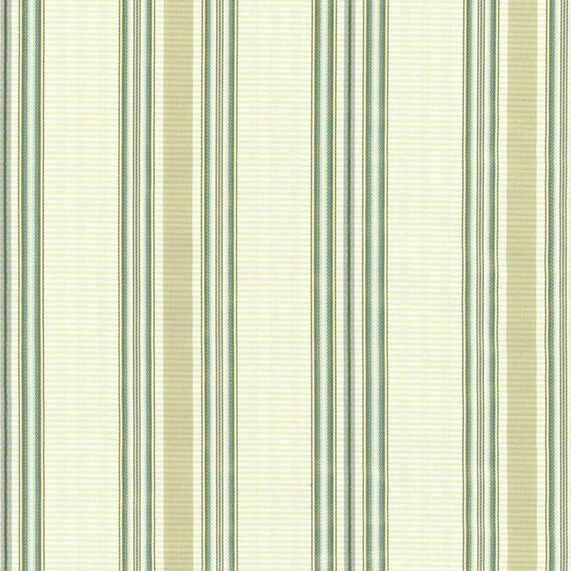 SCHUMACHER BIELLA SILK STRIPE AQUA FABRIC | Atlanta Fabrics