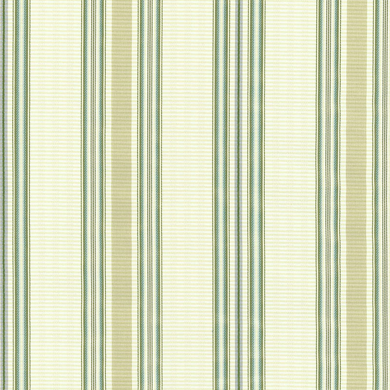 Schumacher BIELLA SILK STRIPE AQUA Fabric | Atlanta Fabrics