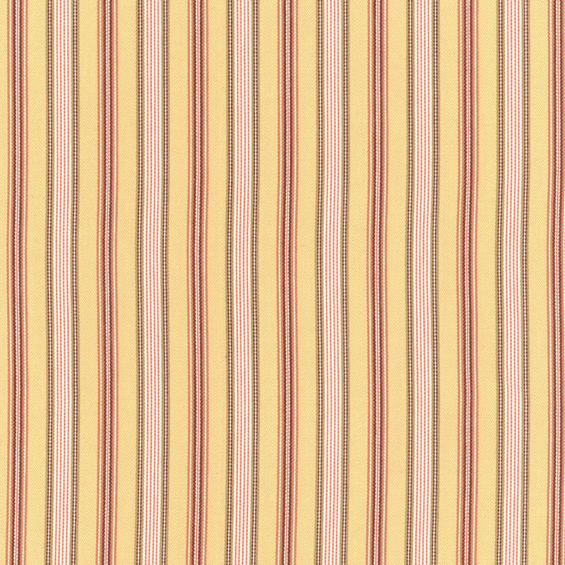 SCHUMACHER BROOK STRIPE MAIZE FABRIC | Atlanta Fabrics