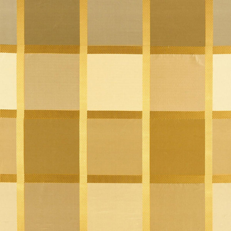 SCHUMACHER NAVSARI SILK PLAID CREME CARAMEL FABRIC | Atlanta Fabrics