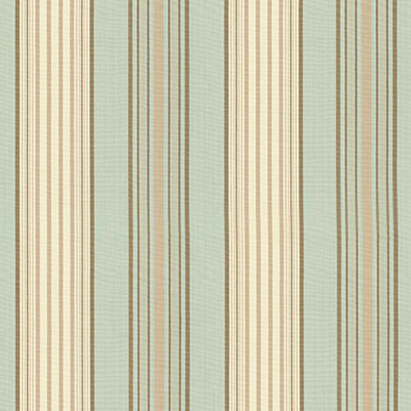 SARATOGA COTTON STRIPE AQUA /FLAX/MOCHA