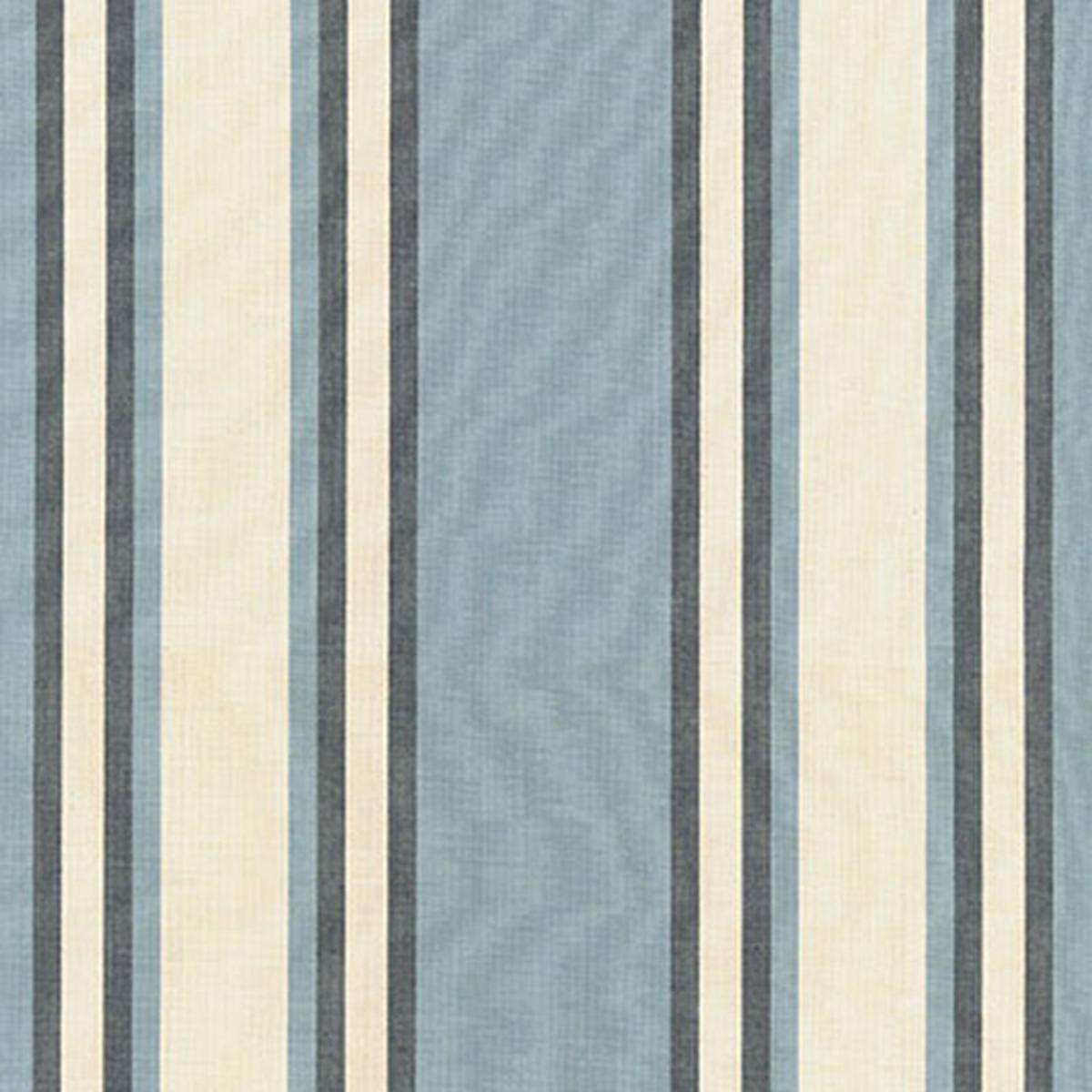 Schumacher SENECA COTTON STRIPE CHAMBRAY/ INDIGO Fabric | Atlanta Fabrics