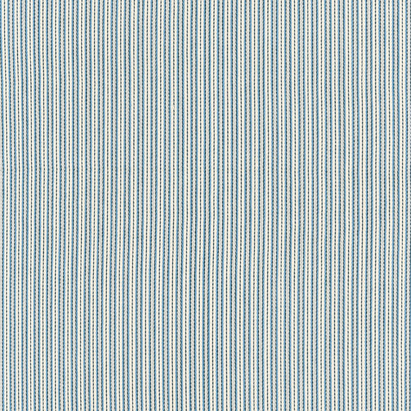 Schumacher BAKER COTTON STRIPE IVORY/CHAMBRAY/INDIGO  | Atlanta Fabrics