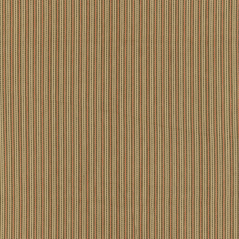 BAKER COTTON STRIPE FLAX/MOCHA/RED