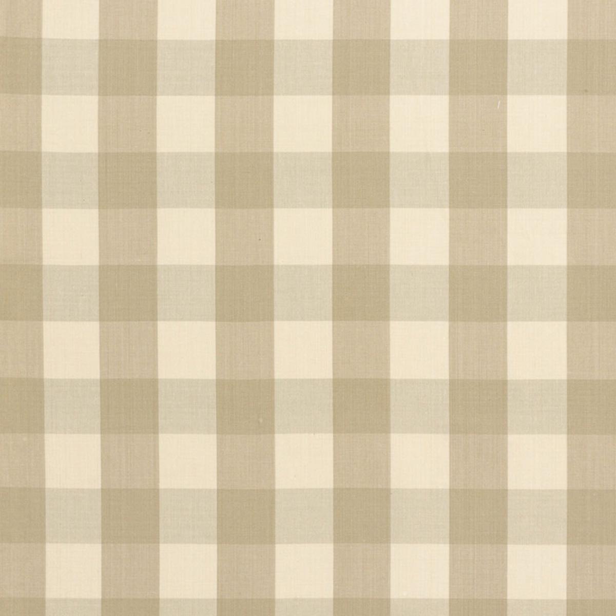 SCHUMACHER CAMDEN COTTON CHECK BEIGE FABRIC | Atlanta Fabrics