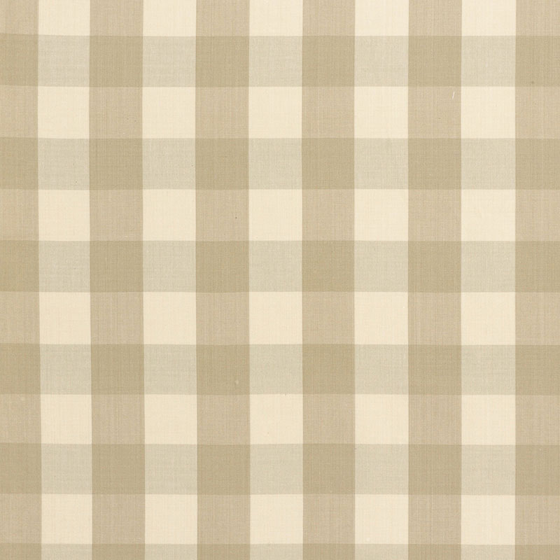 Schumacher CAMDEN COTTON CHECK BEIGE Fabric | Atlanta Fabrics