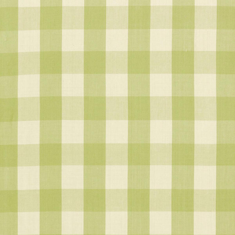 SCHUMACHER CAMDEN COTTON CHECK SAGE FABRIC | Atlanta Fabrics