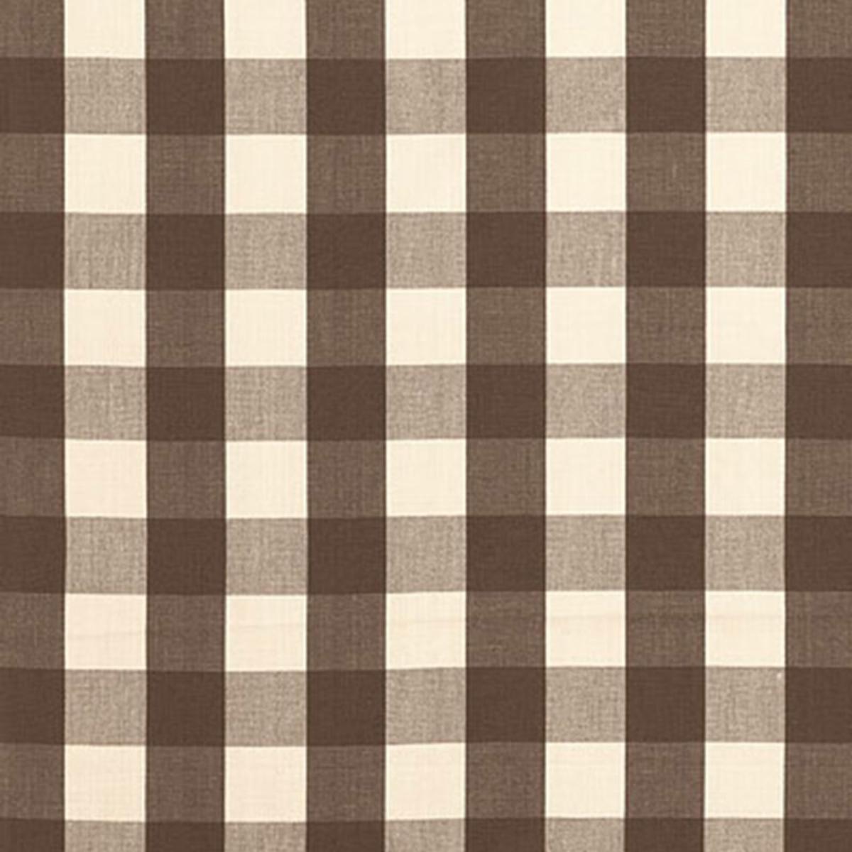 SCHUMACHER CAMDEN COTTON CHECK JAVA FABRIC | Atlanta Fabrics
