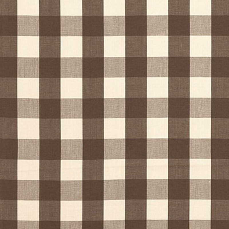 SCHUMACHER CAMDEN COTTON CHECK JAVA FABRIC | Atlanta Fabrics