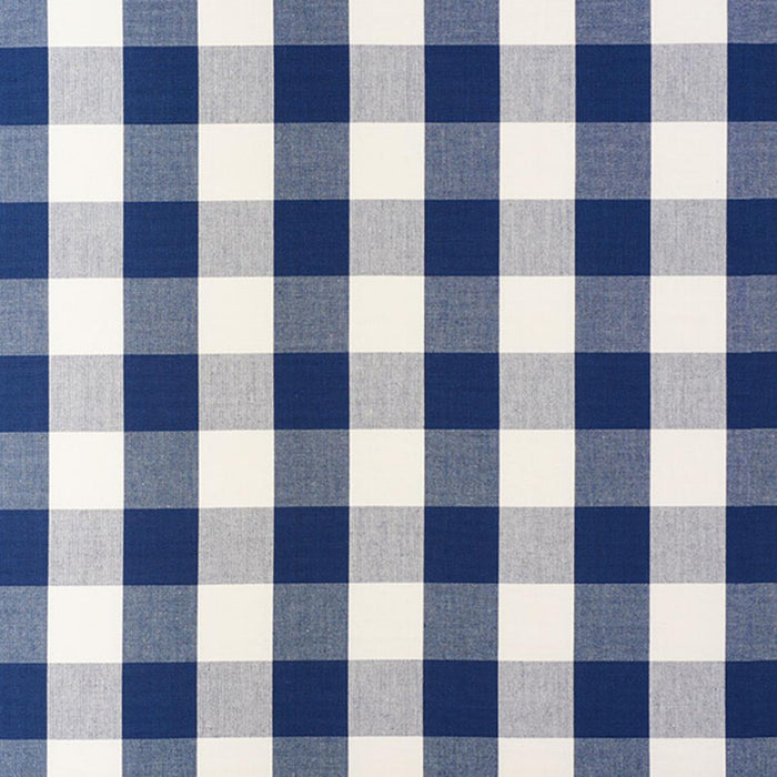 SCHUMACHER CAMDEN COTTON CHECK NAVY FABRIC | Atlanta Fabrics