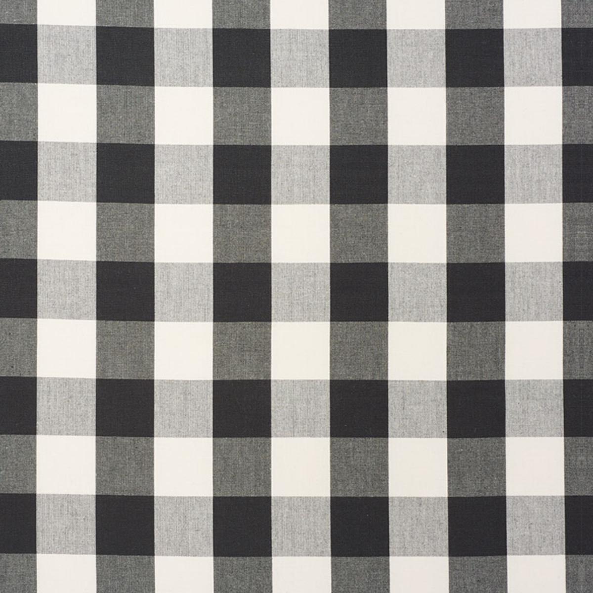 SCHUMACHER CAMDEN COTTON CHECK BLACK FABRIC | Atlanta Fabrics