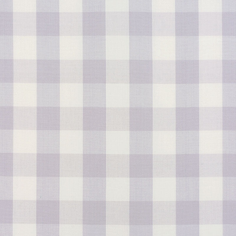 Schumacher CAMDEN COTTON CHECK LILAC Fabric | Atlanta Fabrics