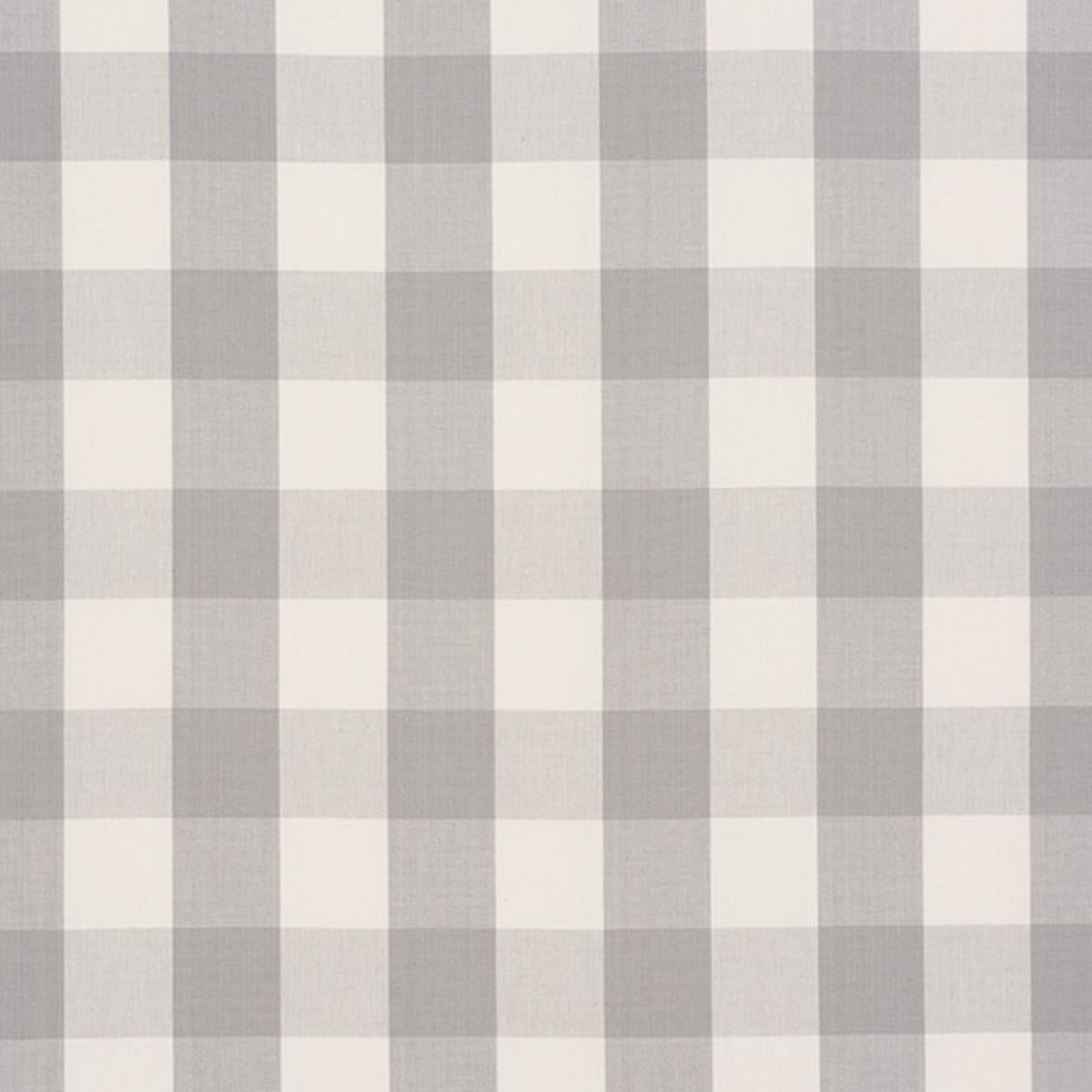 SCHUMACHER CAMDEN COTTON CHECK GREY FABRIC | Atlanta Fabrics