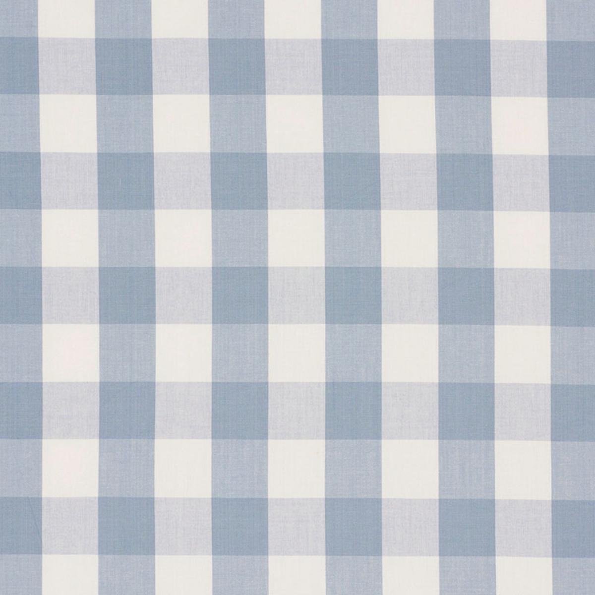 SCHUMACHER CAMDEN COTTON CHECK SKY FABRIC | Atlanta Fabrics