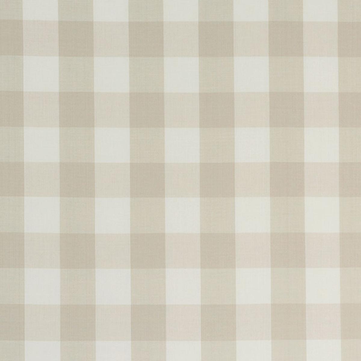 SCHUMACHER CAMDEN COTTON CHECK NATURAL FABRIC | Atlanta Fabrics