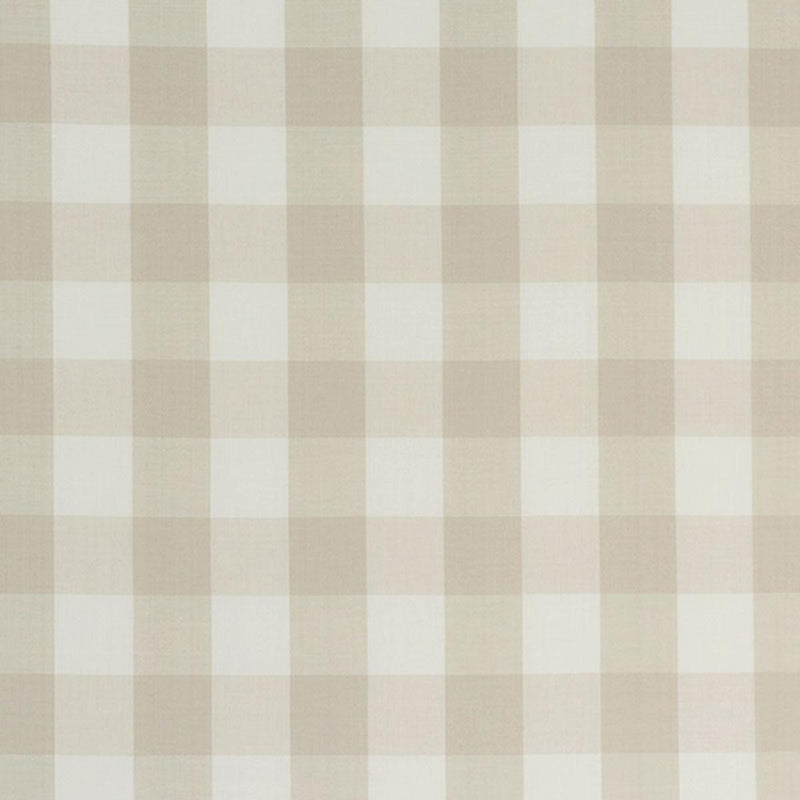 SCHUMACHER CAMDEN COTTON CHECK NATURAL FABRIC | Atlanta Fabrics