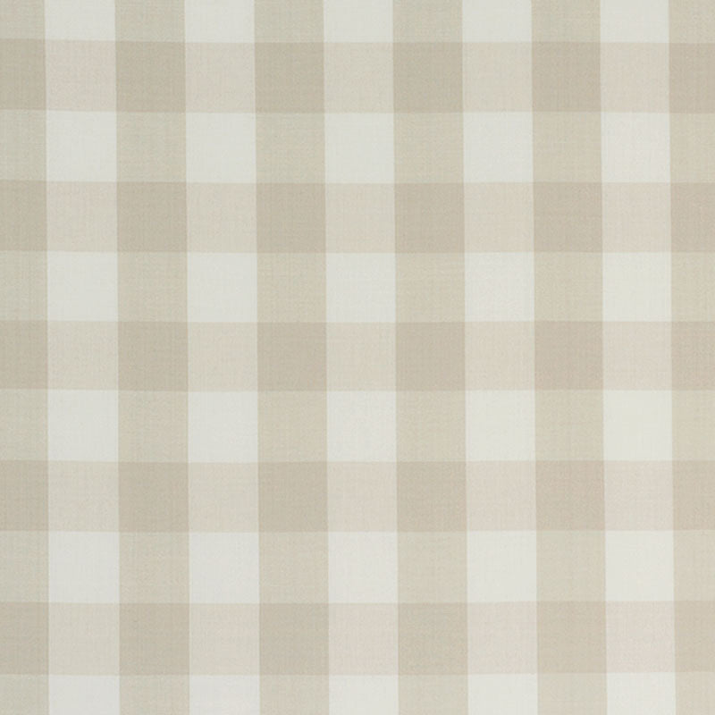 Schumacher CAMDEN COTTON CHECK NATURAL Fabric | Atlanta Fabrics