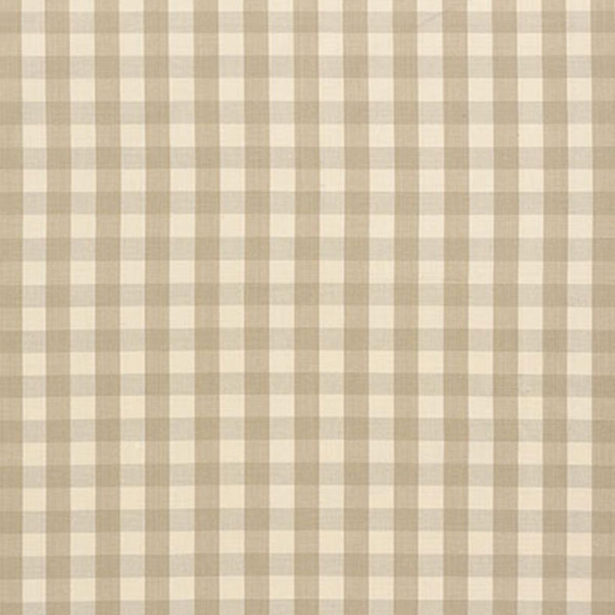 SCHUMACHER ELTON COTTON CHECK BEIGE FABRIC | Atlanta Fabrics