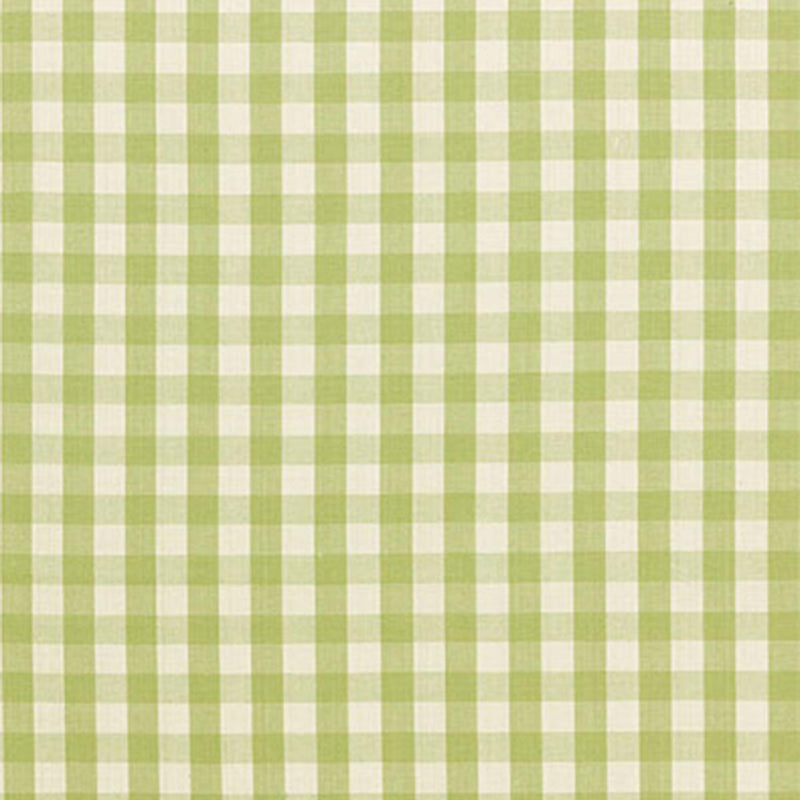 SCHUMACHER ELTON COTTON CHECK SAGE FABRIC | Atlanta Fabrics