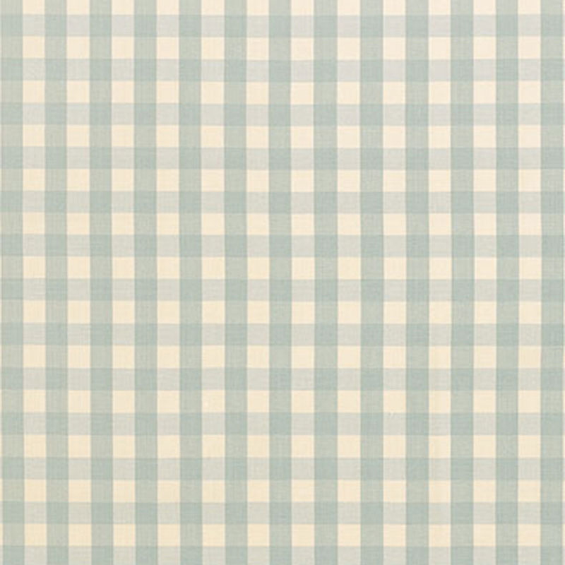 ELTON COTTON CHECK AQUA