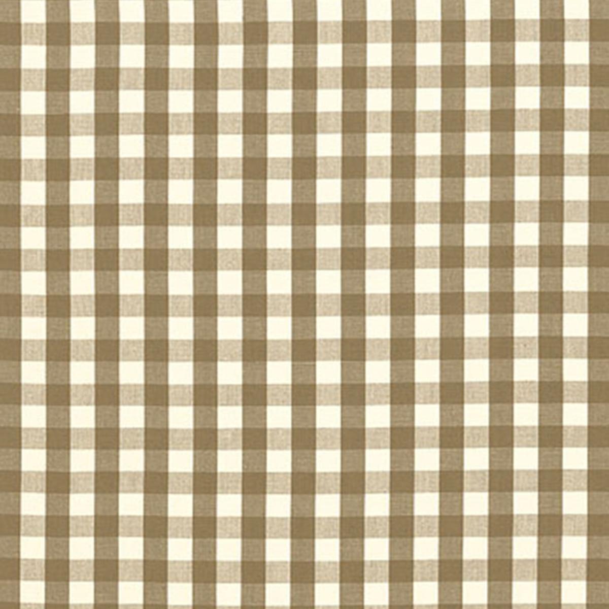 SCHUMACHER ELTON COTTON CHECK MOCHA FABRIC | Atlanta Fabrics