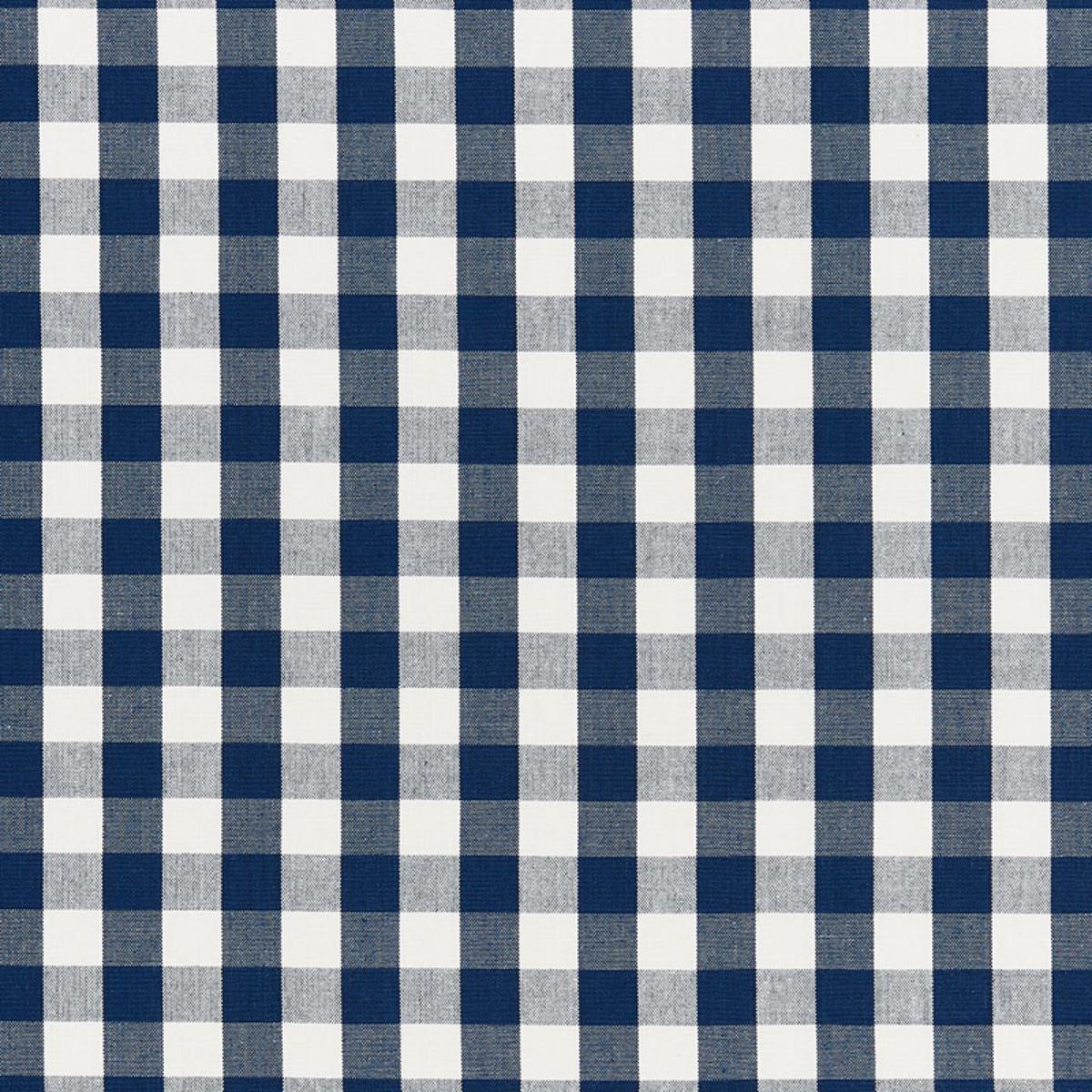 SCHUMACHER ELTON COTTON CHECK NAVY FABRIC | Atlanta Fabrics