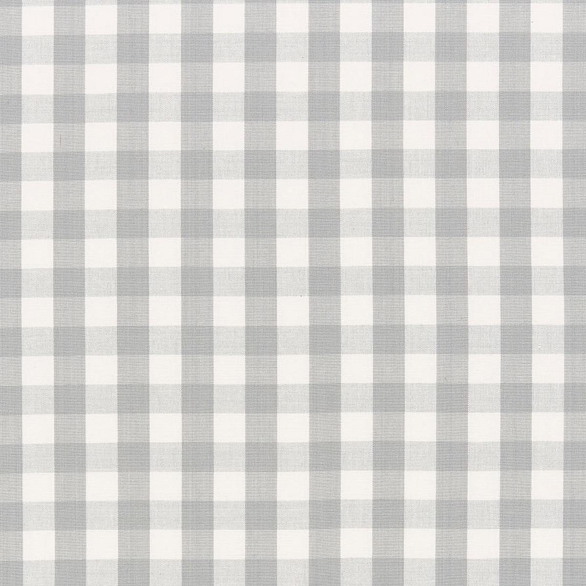 SCHUMACHER ELTON COTTON CHECK GREY FABRIC | Atlanta Fabrics