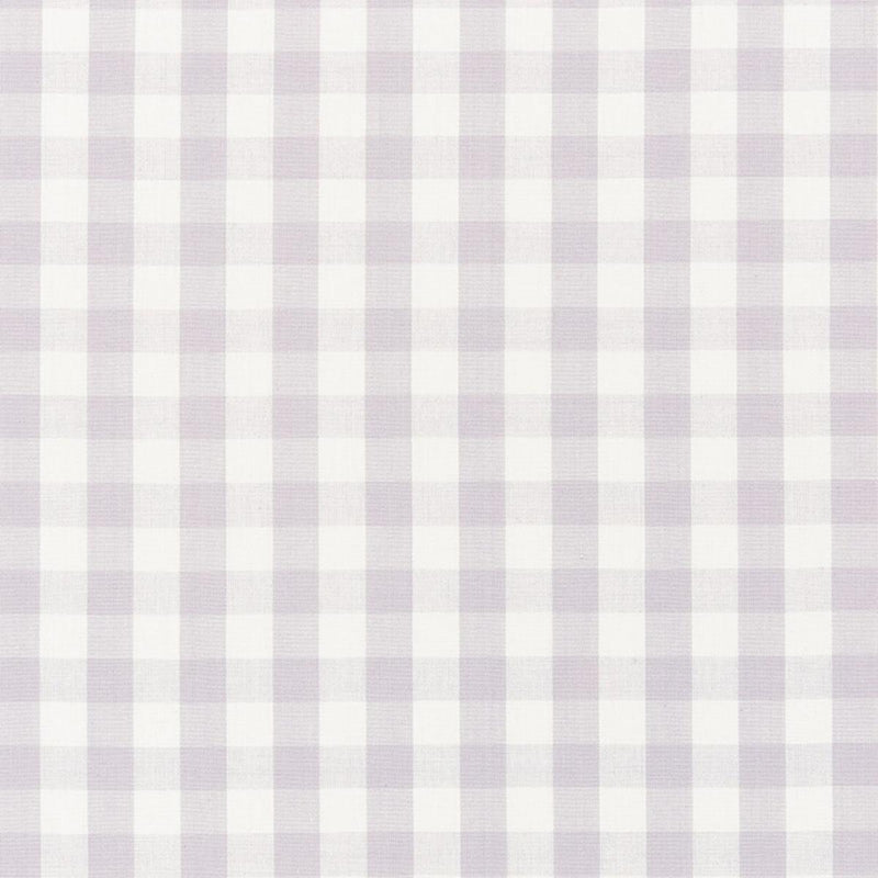 SCHUMACHER ELTON COTTON CHECK LILAC FABRIC | Atlanta Fabrics