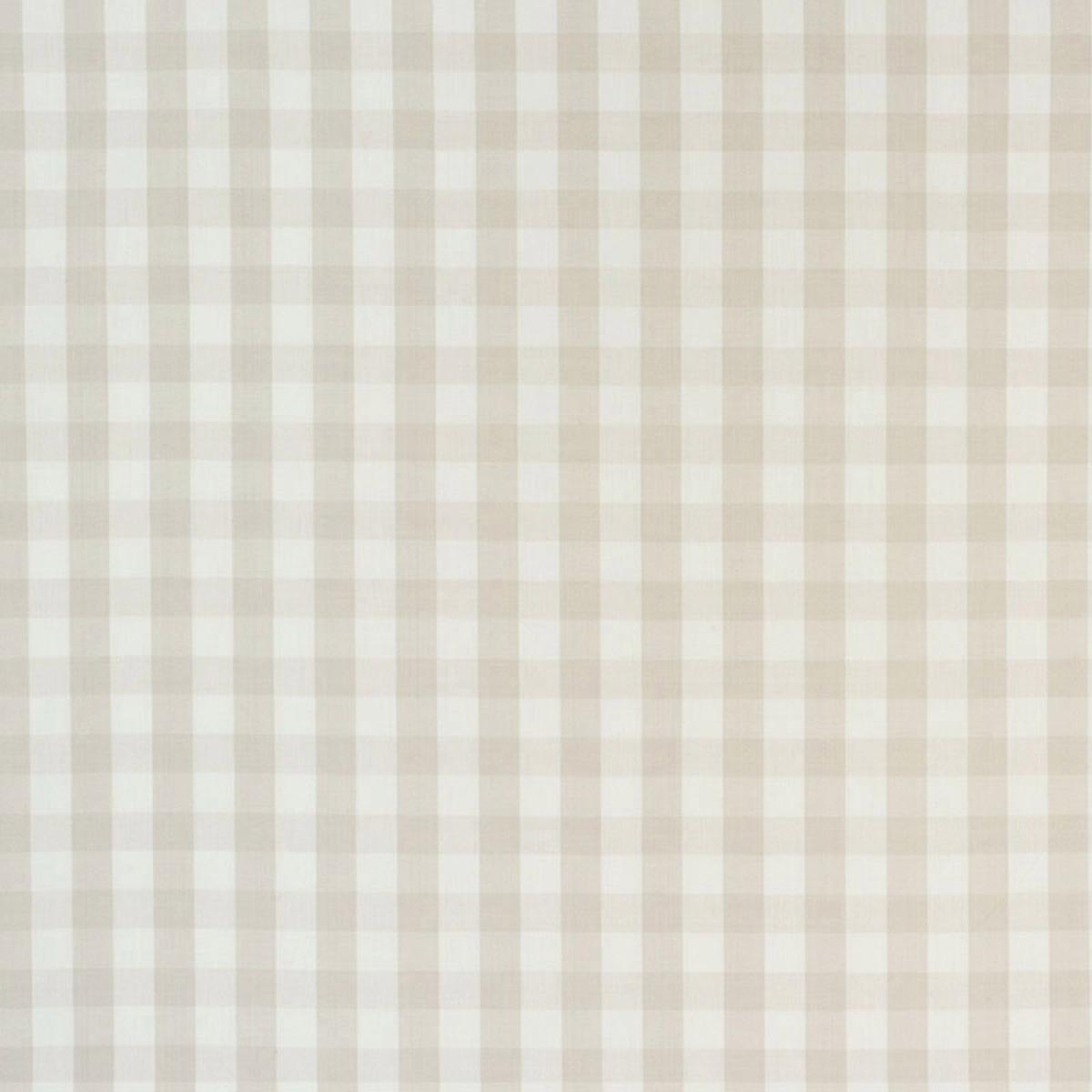 SCHUMACHER ELTON COTTON CHECK NATURAL FABRIC | Atlanta Fabrics