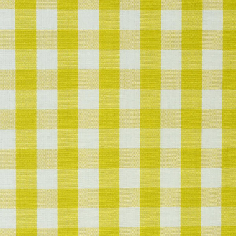 SCHUMACHER ELTON COTTON CHECK YELLOW FABRIC | Atlanta Fabrics