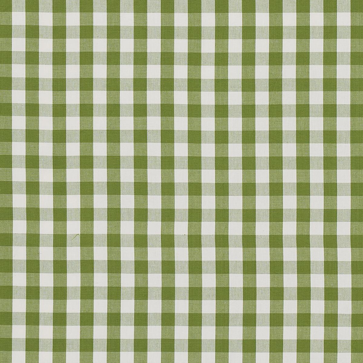 SCHUMACHER ELTON COTTON CHECK LEAF FABRIC | Atlanta Fabrics