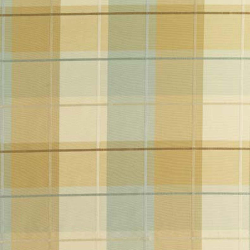 SCHUMACHER COIN SILK PLAID AQUA FABRIC | Atlanta Fabrics