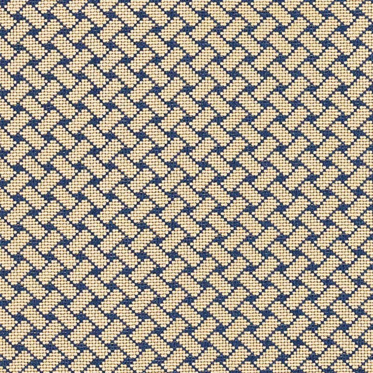 SCHUMACHER BRISTOL WEAVE EPINGLE BLUE FABRIC | Atlanta Fabrics