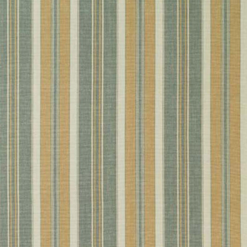 SCHUMACHER HUDSON STRIPE AQUA FABRIC | Atlanta Fabrics