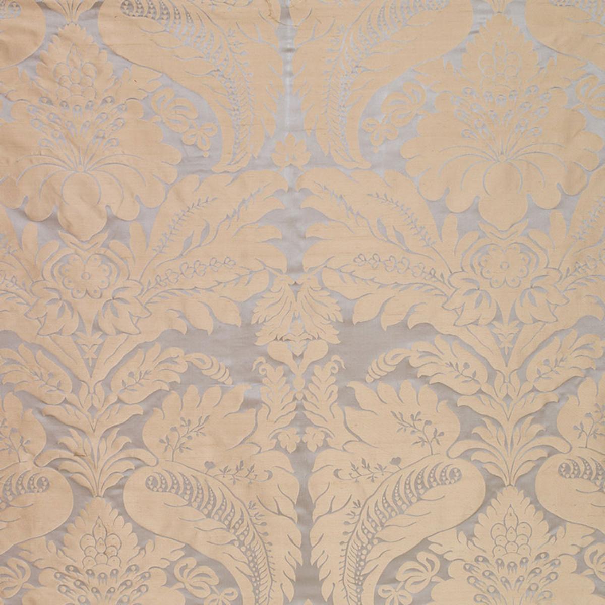 SCHUMACHER BENNET SILK DAMASK MINERAL FABRIC | Atlanta Fabrics