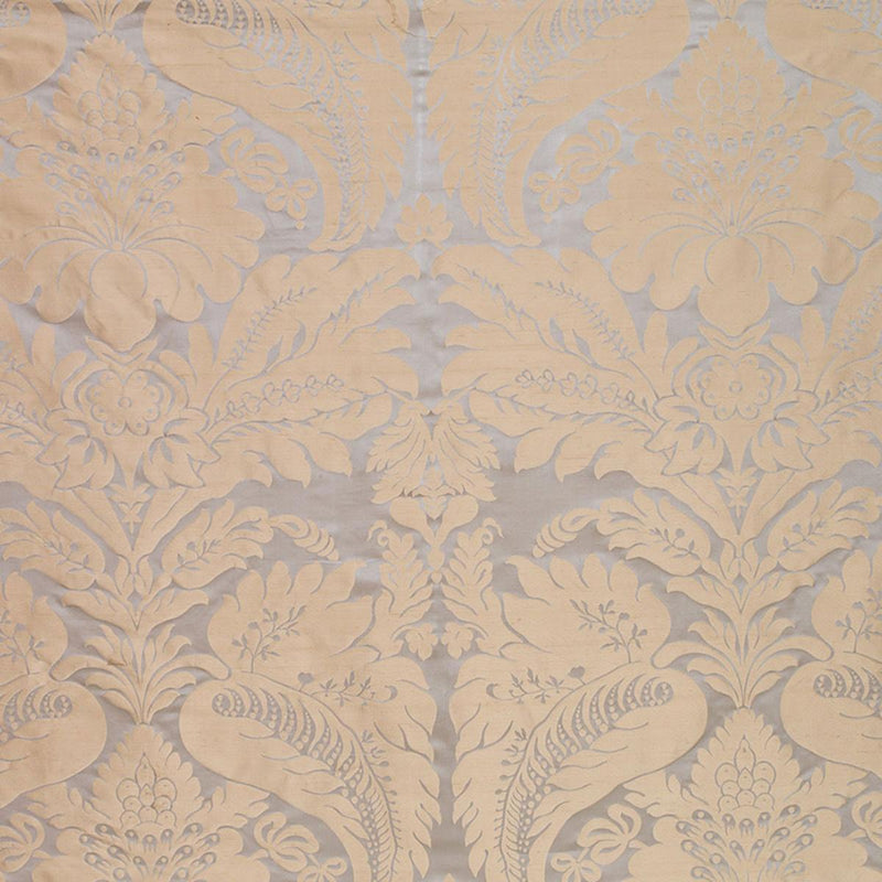 SCHUMACHER BENNET SILK DAMASK MINERAL FABRIC | Atlanta Fabrics