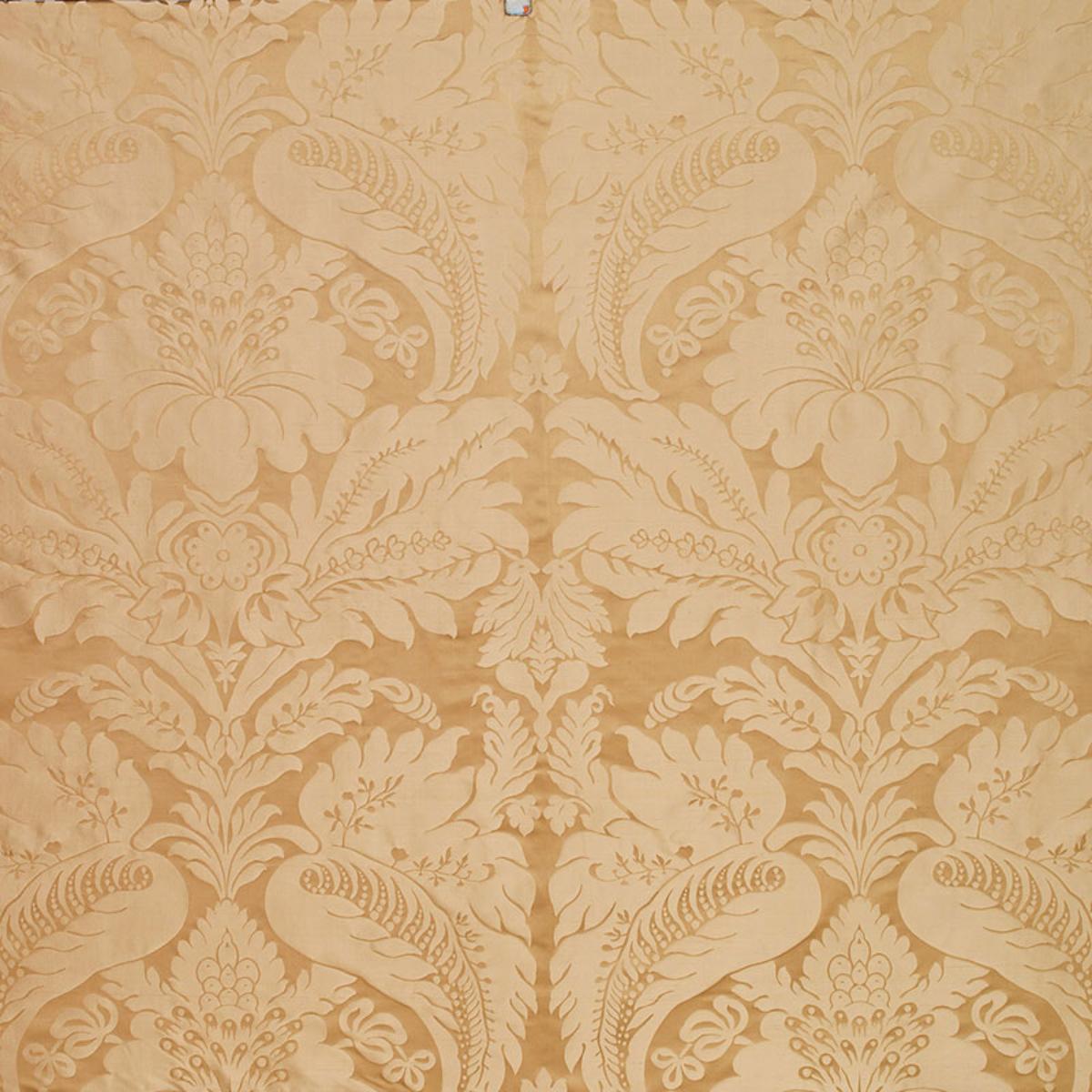 SCHUMACHER BENNET SILK DAMASK TRAVERTINE FABRIC | Atlanta Fabrics