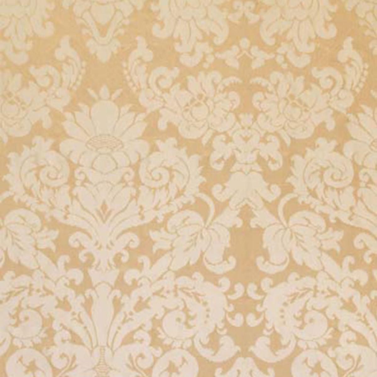 SCHUMACHER HATFIELD SILK DAMASK SESAME FABRIC | Atlanta Fabrics