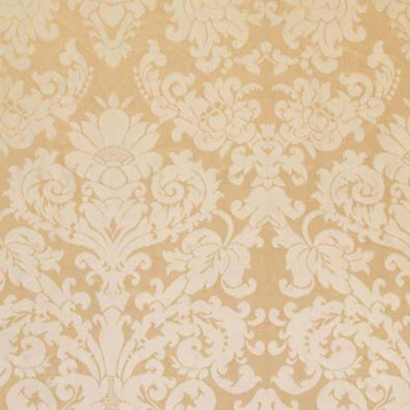 SCHUMACHER HATFIELD SILK DAMASK SESAME FABRIC | Atlanta Fabrics