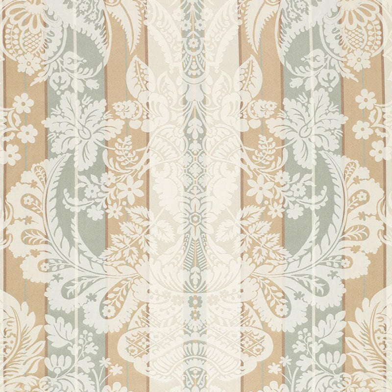 SCHUMACHER SAVANNAH IMBERLINE DAMASK CIEL FABRIC | Atlanta Fabrics